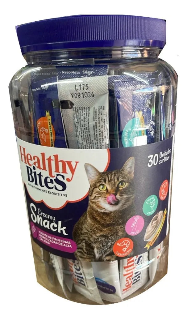 F HEALTHY BITES CREAM GATO SURTIDO BOMBONERA X 30 UNIDADES