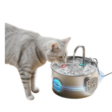 Fuente automatica para gatos de acero inoxidable Giotohun de 2.2 litros