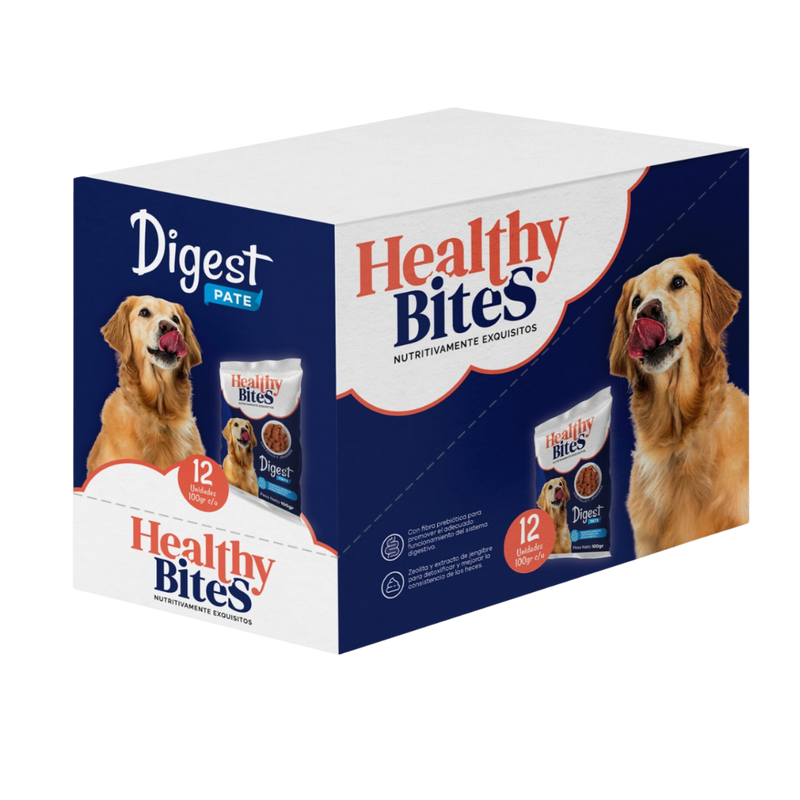 C HEALTHY BITES PATE PERRO CAJA X 12 UNIDADES