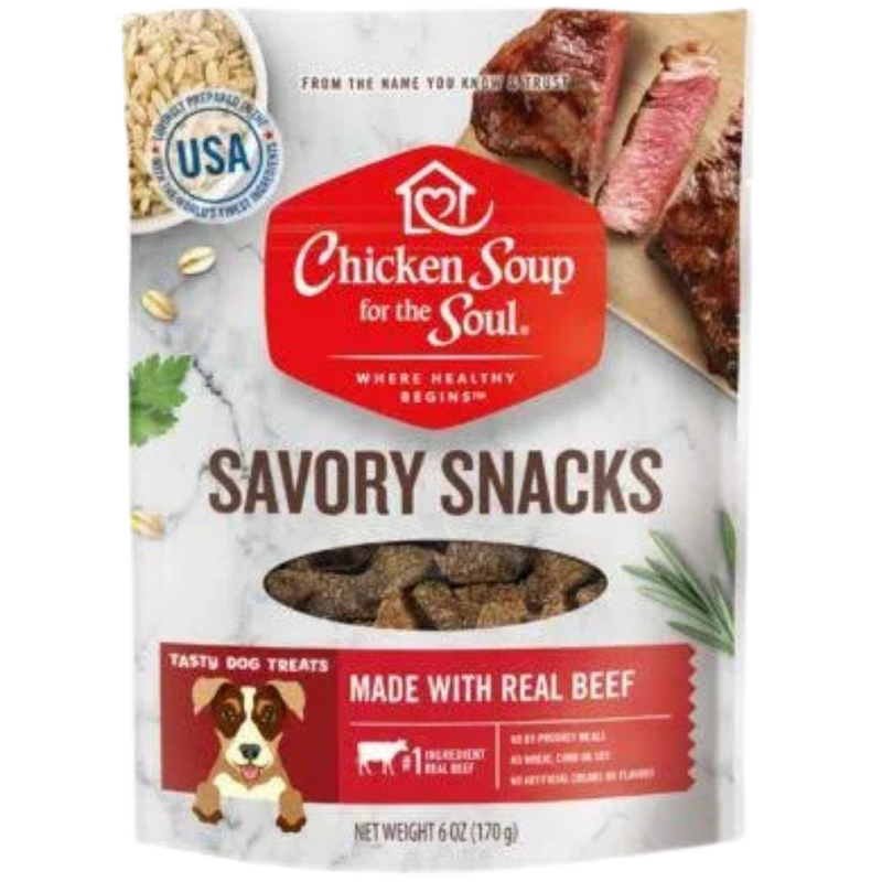 Chicken Soup Savory Snacks Beef Dog Treats 170g
