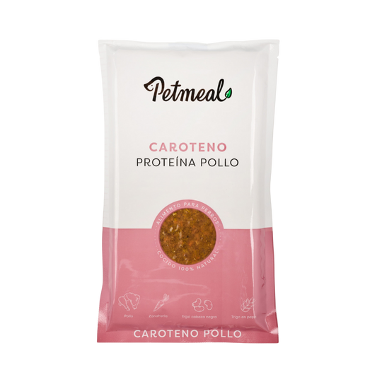 Petmeal Dieta Cocida Natural Perros - Caroteno Pollo 500gr