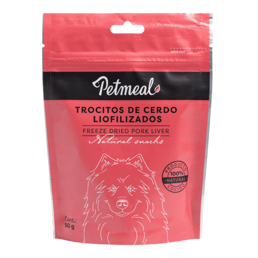 Petmeal Snack Liofilizado para Perros - Hígado de Cerdo 50gr