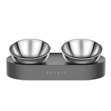 Petkit Comedero doble ajustable de metal / Negro