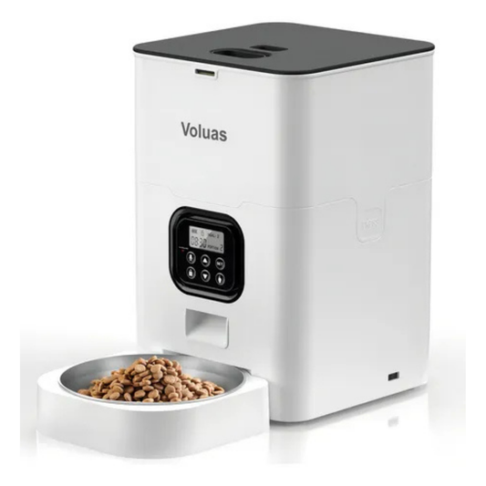 Comedero automatico Voluas/ Gris con blanco