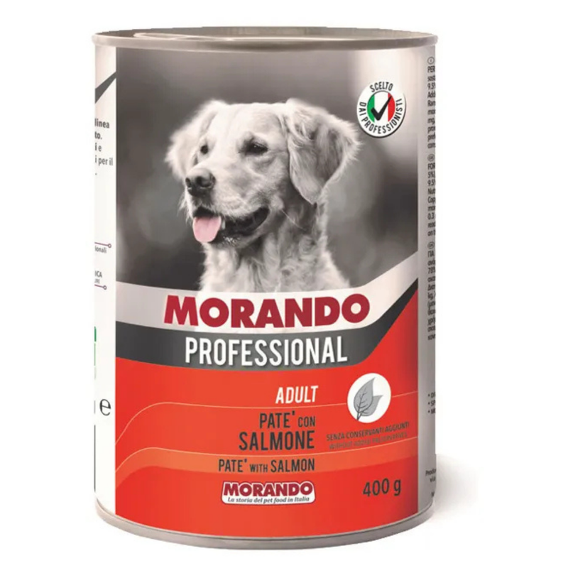Morando Prof. Dog patè with Salmon - Salmón Lata * 400 gr. (Naranja)
