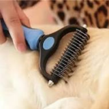 Cepillo tipo rastrillo pequeño Weebo pets / Negro con azul
