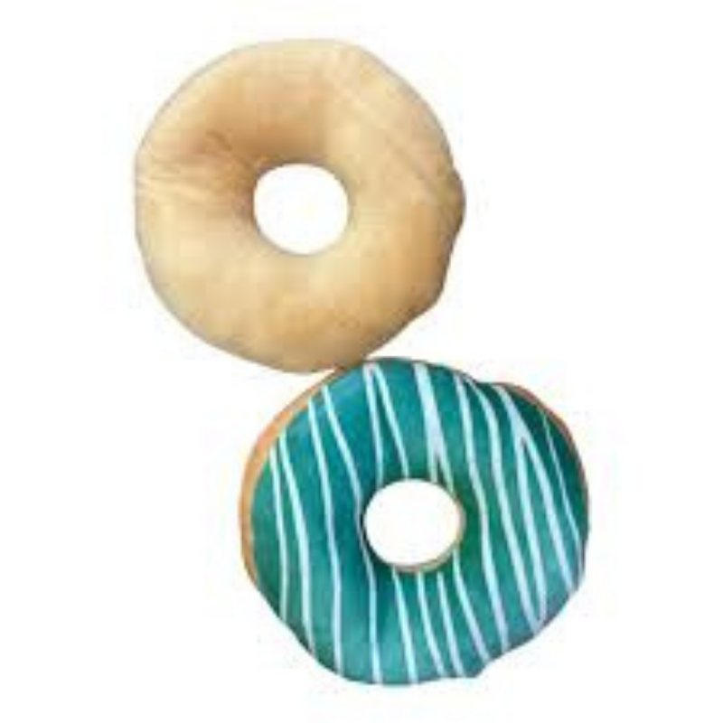Comida chatarra donut juguete canino Bow wow pet / Verde con lineas blancas